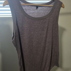 Women's Sleeveless Scoop Neck Tank Top - Grey